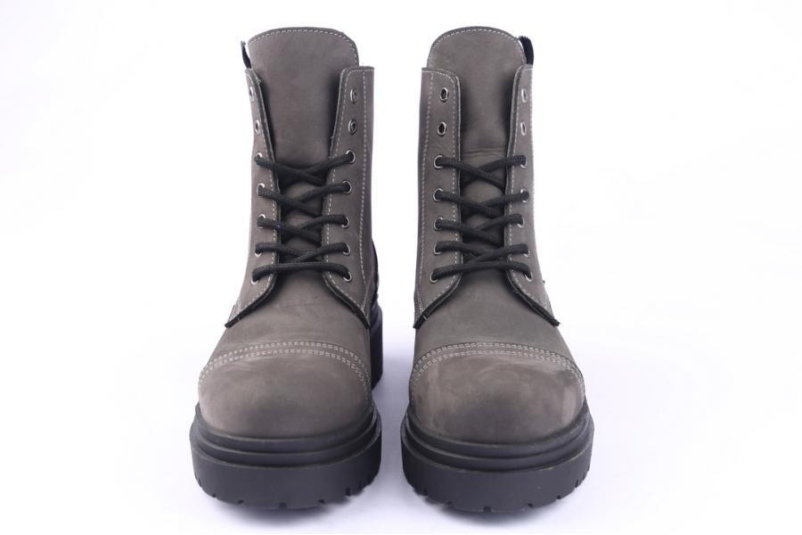 D.moro Shoes Women Nubuck Leather Ankle Boots For Winter: 252E Grey (Wholesale)