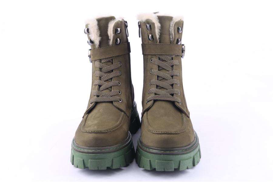 D.moro Shoes Women Nubuck Leather Ankle Boots For Winter: 504A Green (Wholesale)