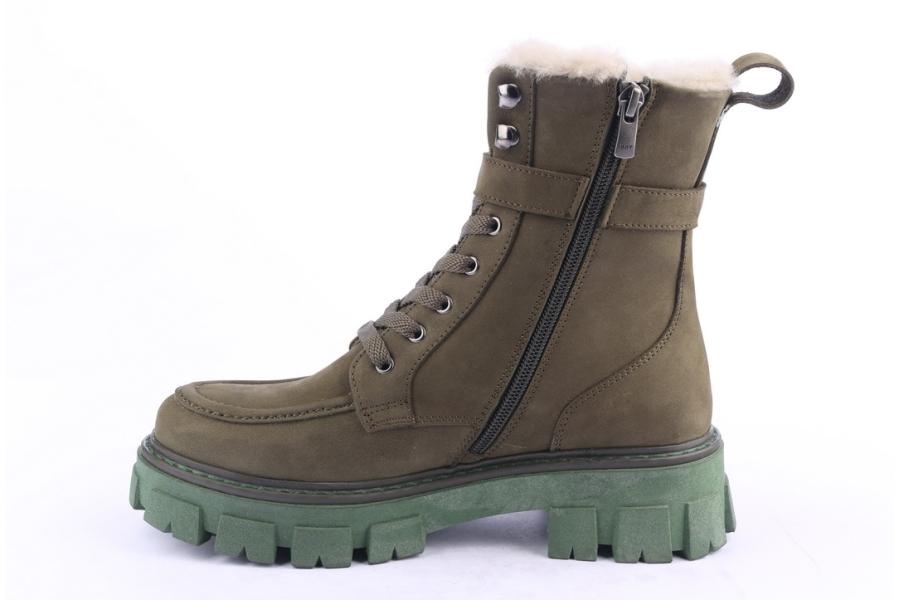 D.moro Shoes Women Nubuck Leather Ankle Boots For Winter: 504A Green (Wholesale)