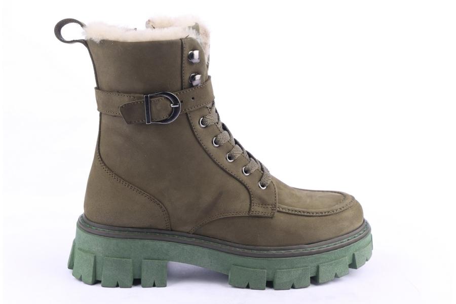 d.moro shoes Women nubuck leather Ankle Boots for Winter: 504A Green (Wholesale)