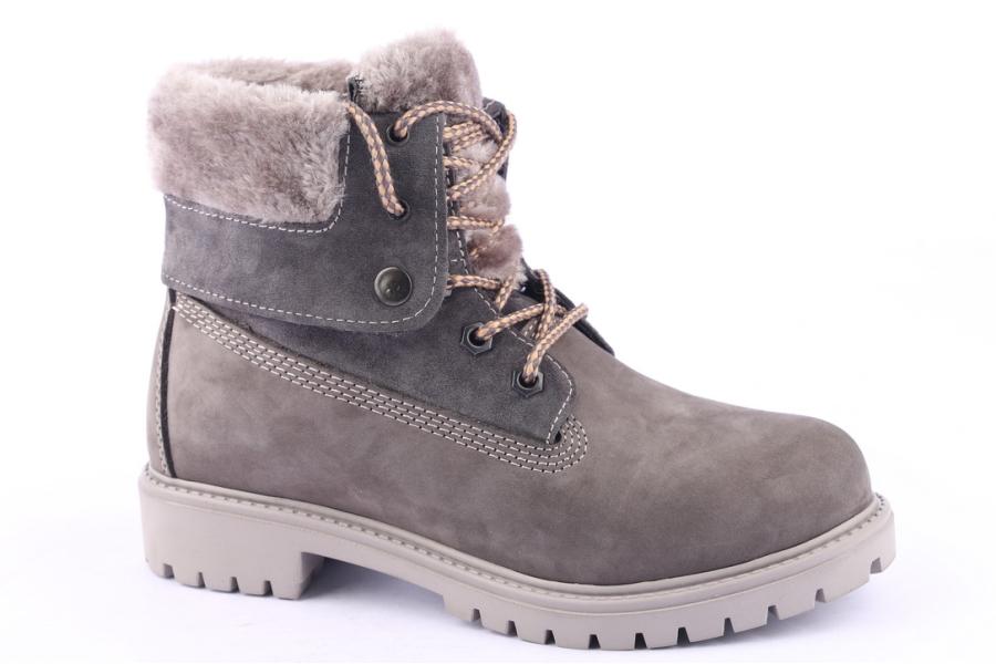 D.moro Shoes Women Nubuck Leather Ankle Boots For Winter: 506 Grey (Wholesale)
