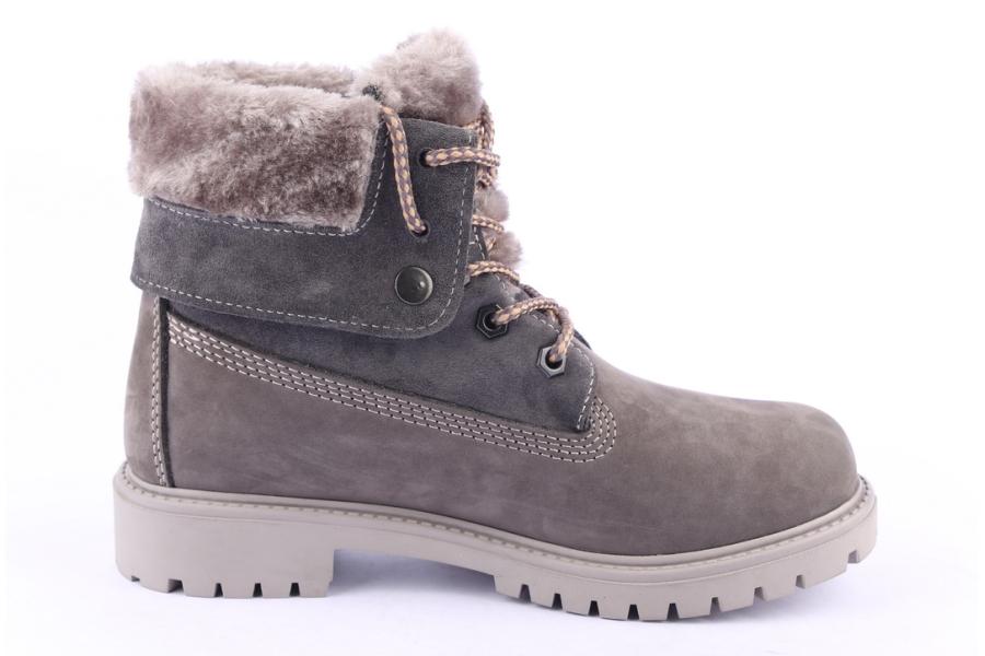 D.moro Shoes Women Nubuck Leather Ankle Boots For Winter: 506 Grey (Wholesale)