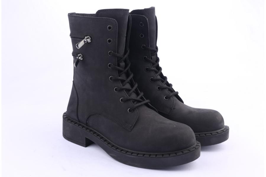 D.moro Shoes Women Nubuck Leather Ankle Boots For Winter: 519D Black (Wholesale)