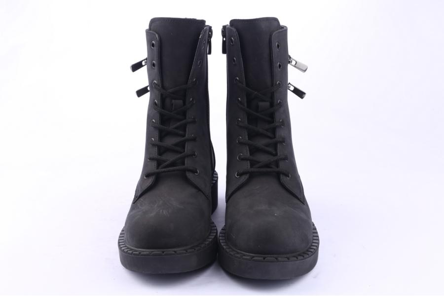 D.moro Shoes Women Nubuck Leather Ankle Boots For Winter: 519D Black (Wholesale)