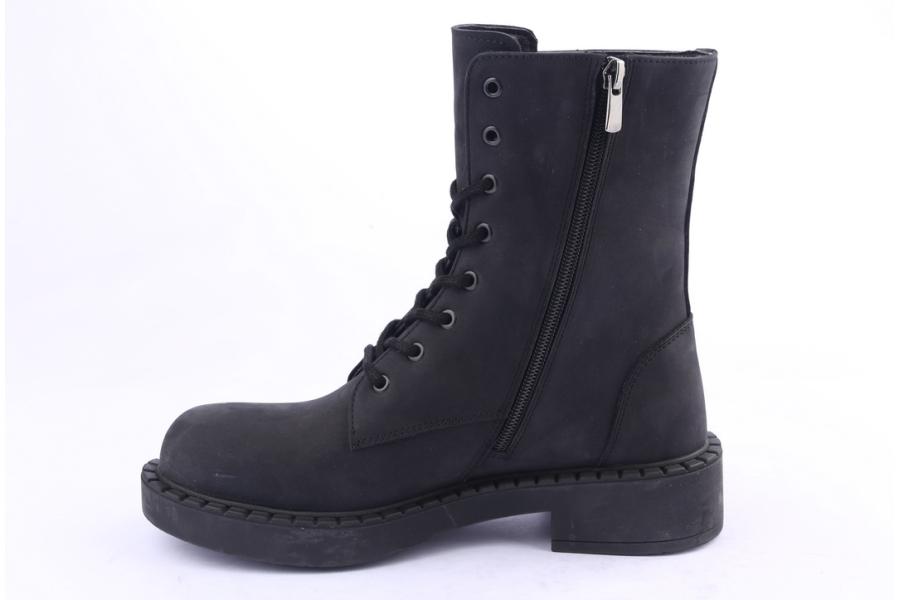 D.moro Shoes Women Nubuck Leather Ankle Boots For Winter: 519D Black (Wholesale)