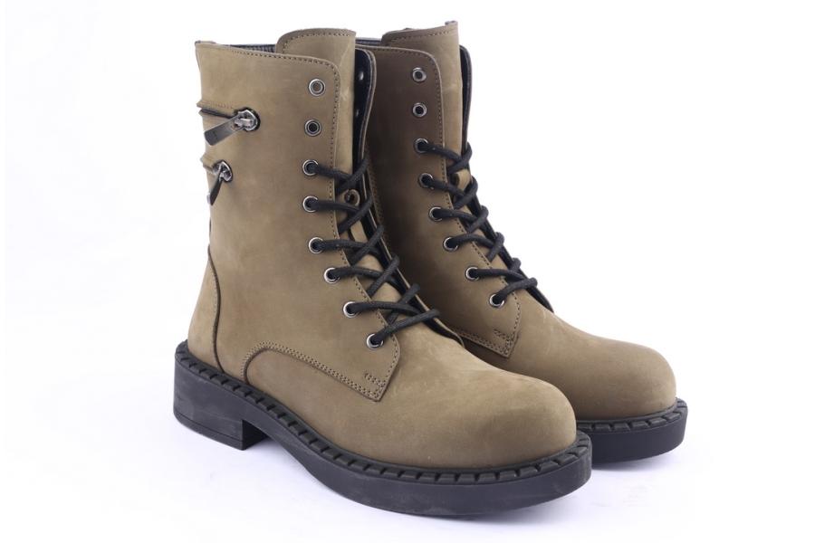 D.moro Shoes Women Nubuck Leather Ankle Boots For Winter: 519D Green (Wholesale)