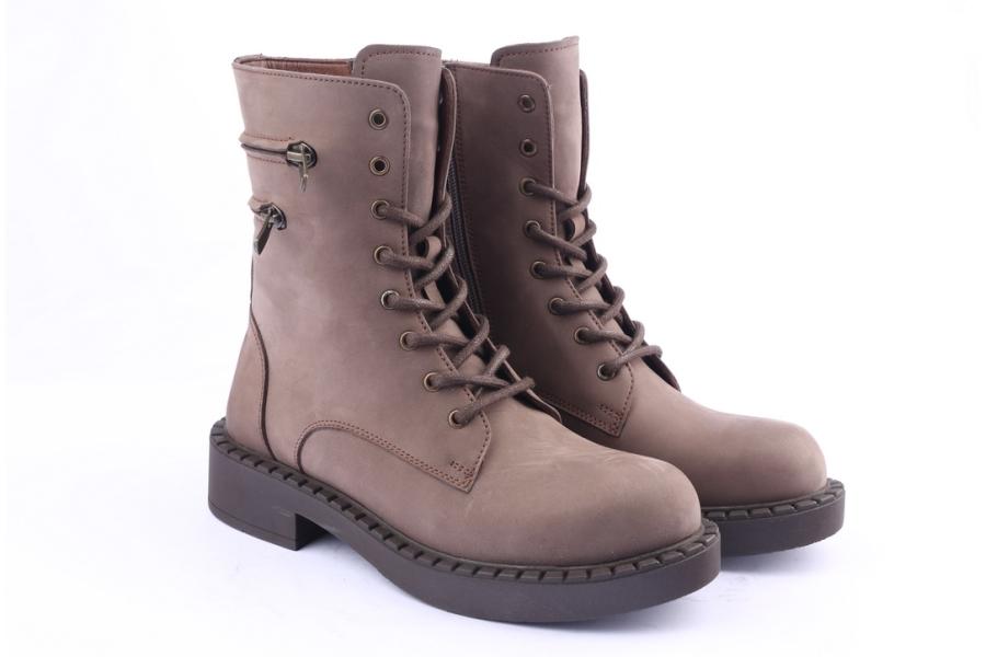 D.moro Shoes Women Nubuck Leather Ankle Boots For Winter: 519D Khaki (Wholesale)