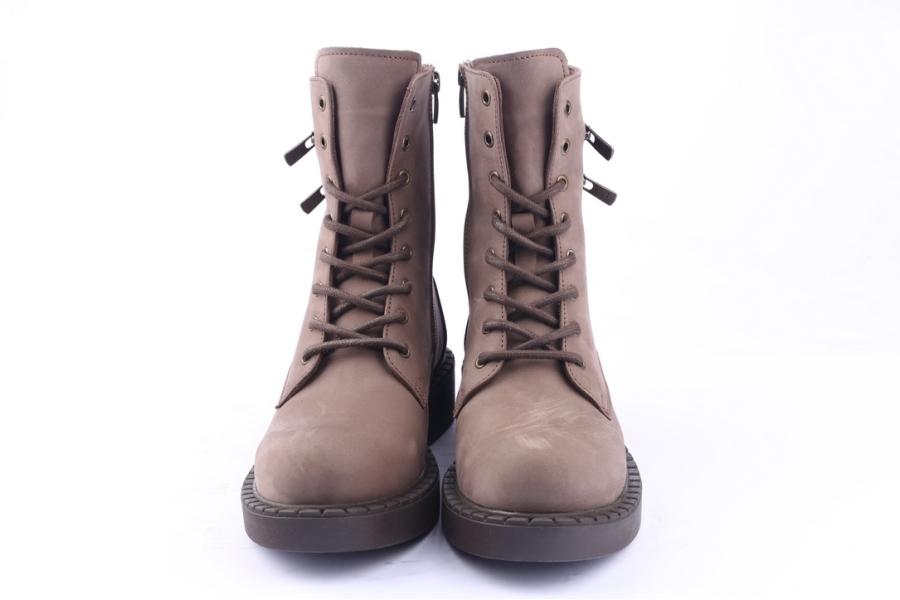 D.moro Shoes Women Nubuck Leather Ankle Boots For Winter: 519D Khaki (Wholesale)