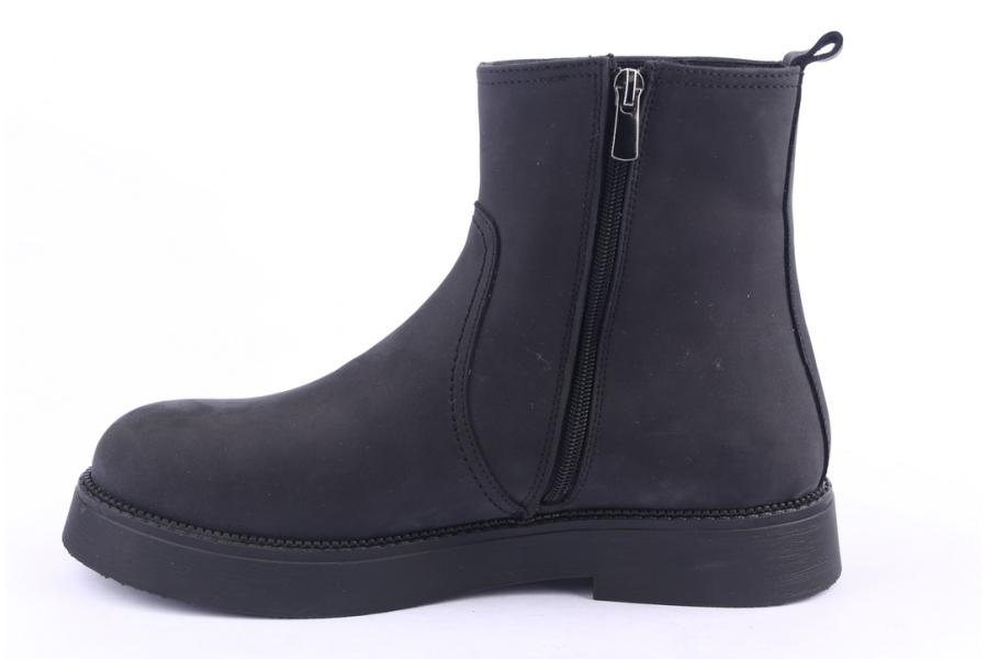 D.moro Shoes Women Nubuck Leather Ankle Boots For Winter: 545H Black (Wholesale)