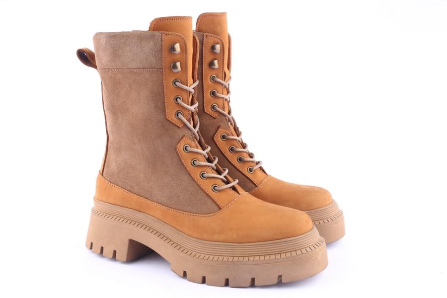 D.moro Shoes Women Nubuck Leather Ankle Boots For Winter: 574D Beige (Wholesale)