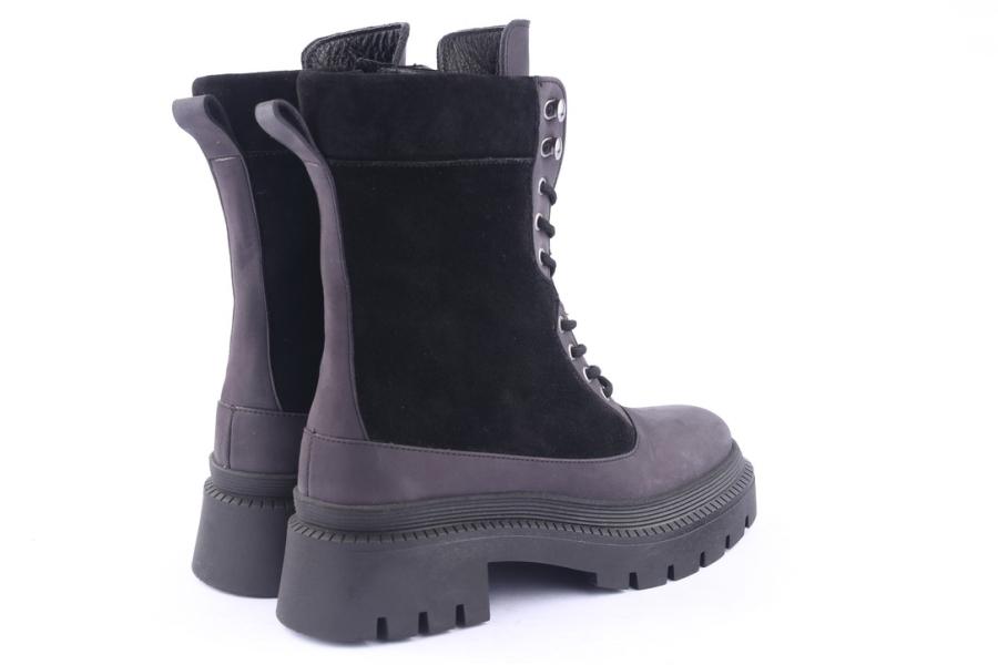 D.moro Shoes Women Nubuck Leather Ankle Boots For Winter: 574D Black (Wholesale)