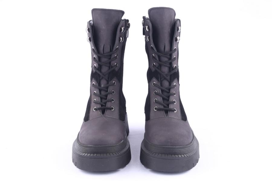 D.moro Shoes Women Nubuck Leather Ankle Boots For Winter: 574D Black (Wholesale)