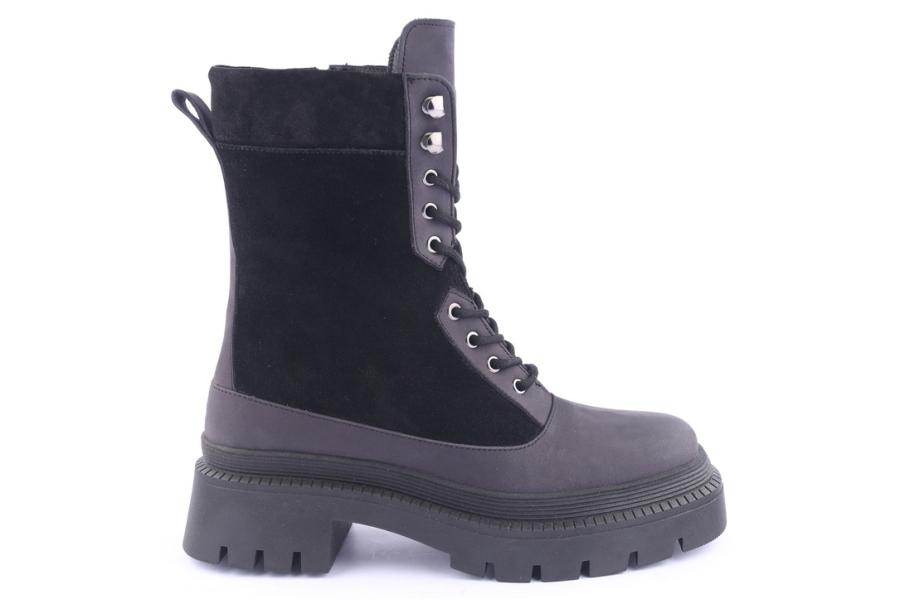 d.moro shoes Women nubuck leather Ankle Boots for Winter: 574D Black (Wholesale)