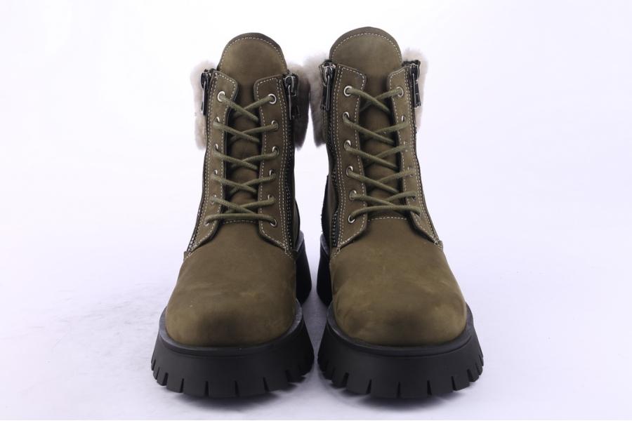 D.moro Shoes Women Nubuck Leather Ankle Boots For Winter: 652E Green (Wholesale)