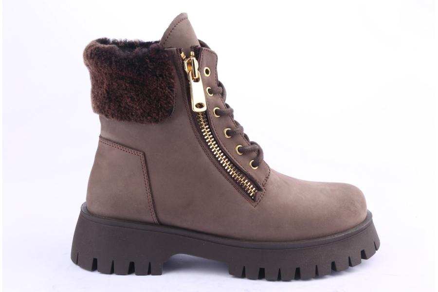 d.moro shoes Women nubuck leather Ankle Boots for Winter: 652E Khaki (Wholesale)