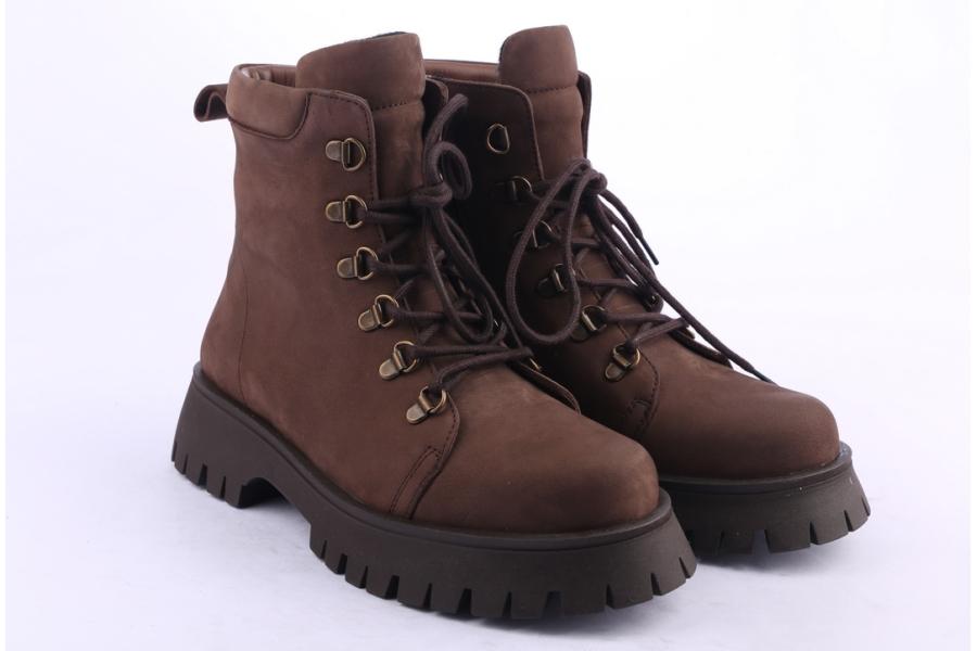 D.moro Shoes Women Nubuck Leather Ankle Boots For Winter: 652F Brown (Wholesale)