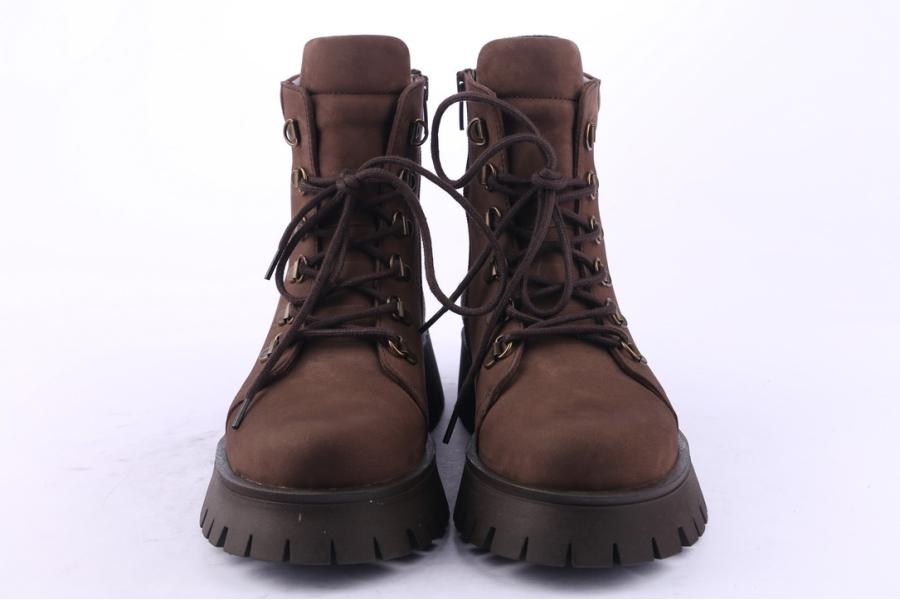 D.moro Shoes Women Nubuck Leather Ankle Boots For Winter: 652F Brown (Wholesale)