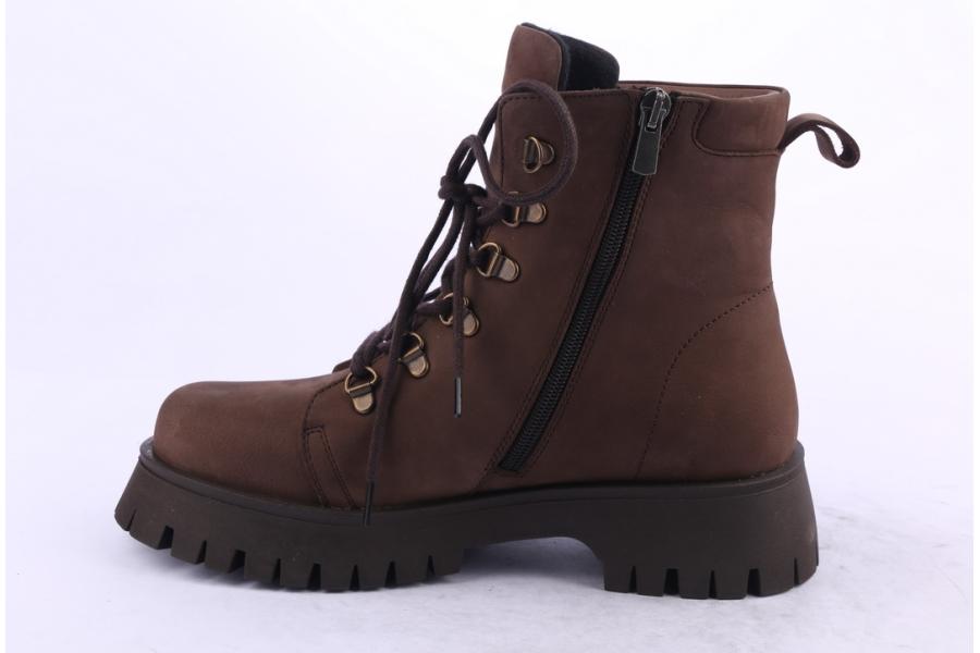 D.moro Shoes Women Nubuck Leather Ankle Boots For Winter: 652F Brown (Wholesale)