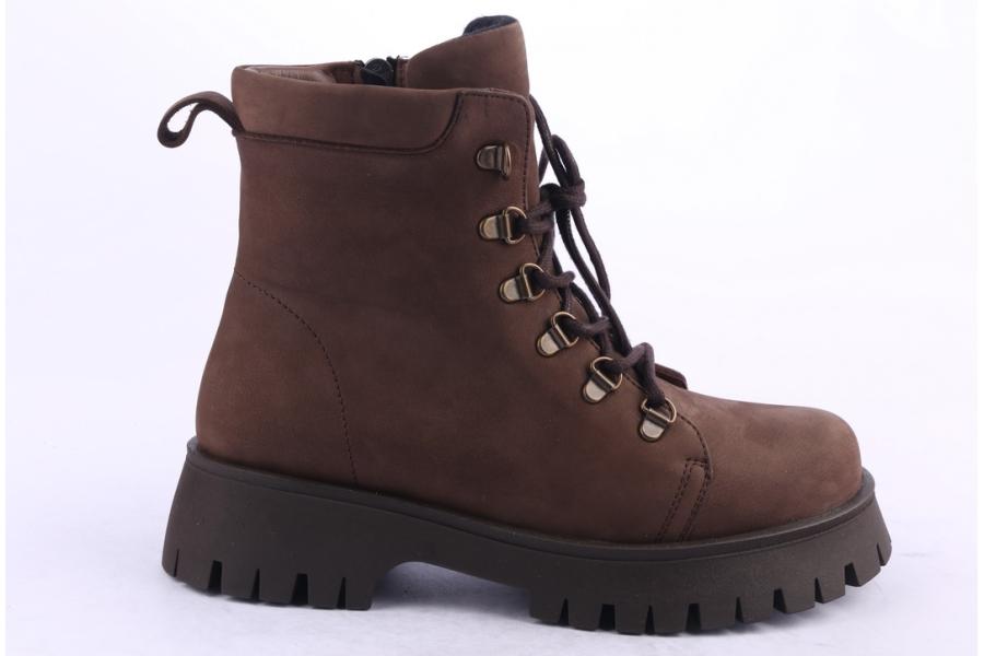 d.moro shoes Women nubuck leather Ankle Boots for Winter: 652F Brown (Wholesale)