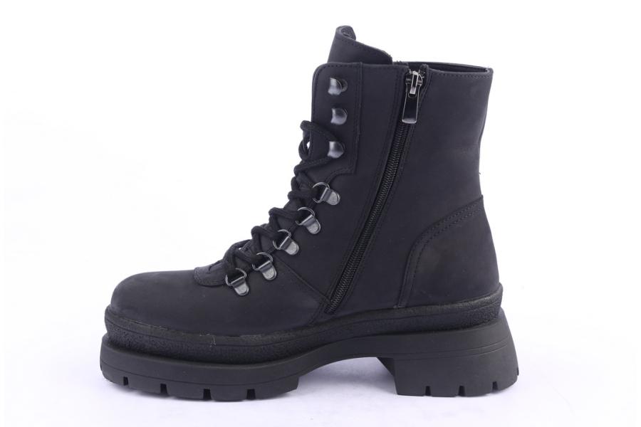 D.moro Shoes Women Nubuck Leather Ankle Boots For Winter: 656E Black (Wholesale)