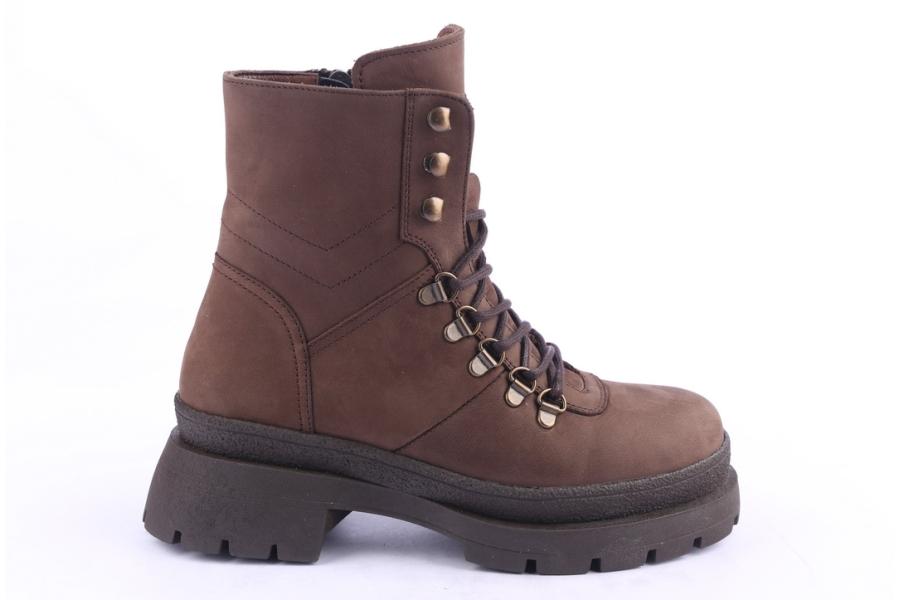 d.moro shoes Women nubuck leather Ankle Boots for Winter: 656E Brown (Wholesale)