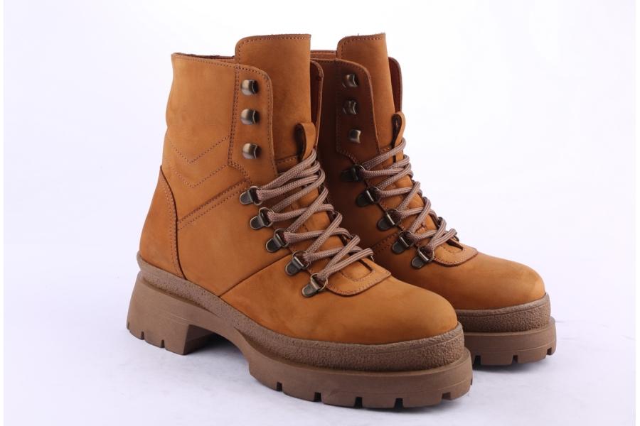 D.moro Shoes Women Nubuck Leather Ankle Boots For Winter: 656E Tan (Wholesale)