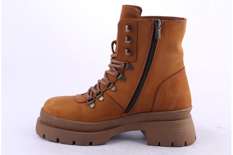 D.moro Shoes Women Nubuck Leather Ankle Boots For Winter: 656E Tan (Wholesale)