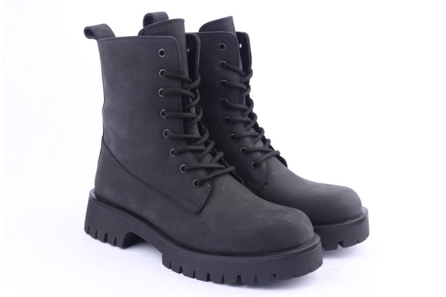D.moro Shoes Women Nubuck Leather Ankle Boots For Winter: GUC1 Black (Wholesale)