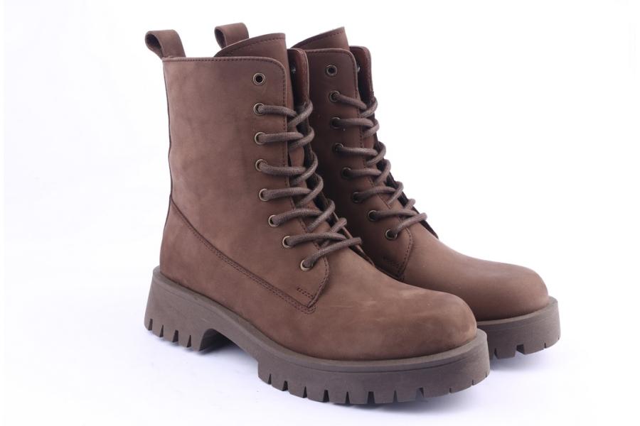 D.moro Shoes Women Nubuck Leather Ankle Boots For Winter: GUC1 Brown (Wholesale)