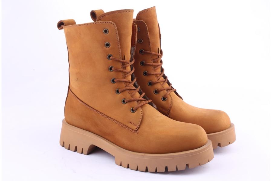 D.moro Shoes Women Nubuck Leather Ankle Boots For Winter: GUC1 Tan (Wholesale)