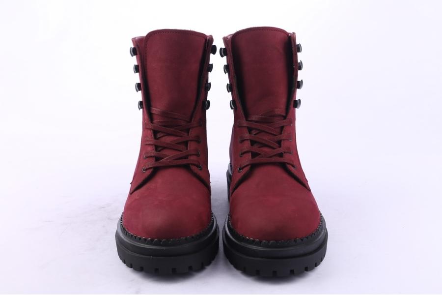 D.moro Shoes Women Nubuck Leather Ankle Boots For Winter: LAURA3 Burgundy (Wholesale)