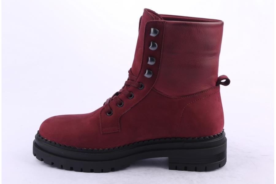 D.moro Shoes Women Nubuck Leather Ankle Boots For Winter: LAURA3 Burgundy (Wholesale)