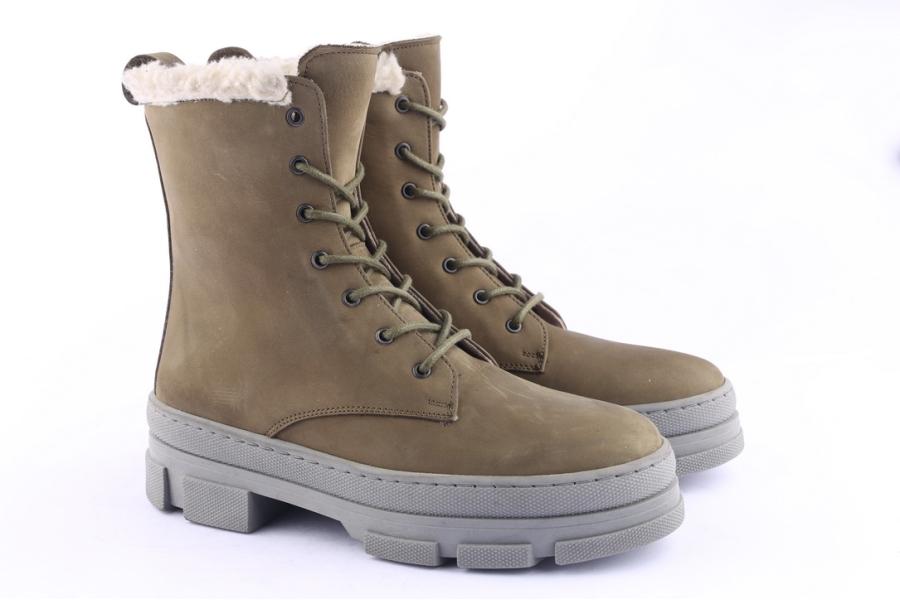 D.moro Shoes Women Nubuck Leather Ankle Boots For Winter: SEUL2 Khaki (Wholesale)