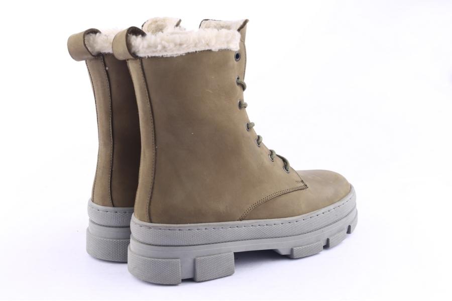 D.moro Shoes Women Nubuck Leather Ankle Boots For Winter: SEUL2 Khaki (Wholesale)