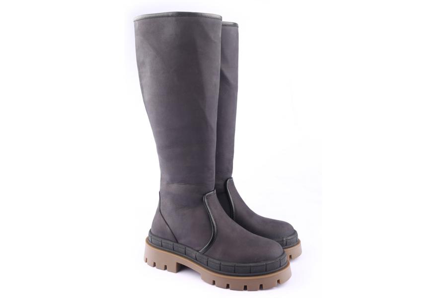 D.moro Shoes Women Nubuck Leather BOOTS For Winter: 559E Black (Wholesale)