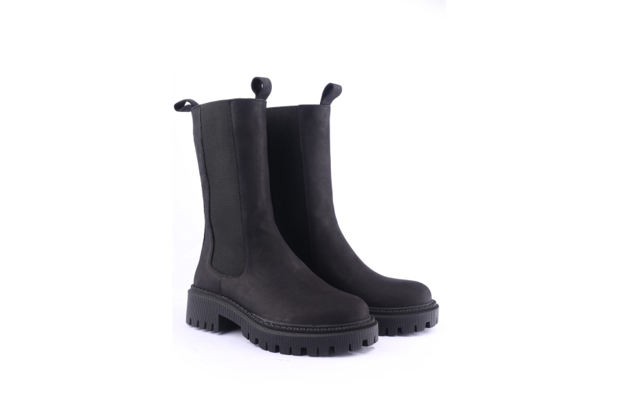 D.moro Shoes Women Nubuck Leather BOOTS For Winter: 657G Black (Wholesale)