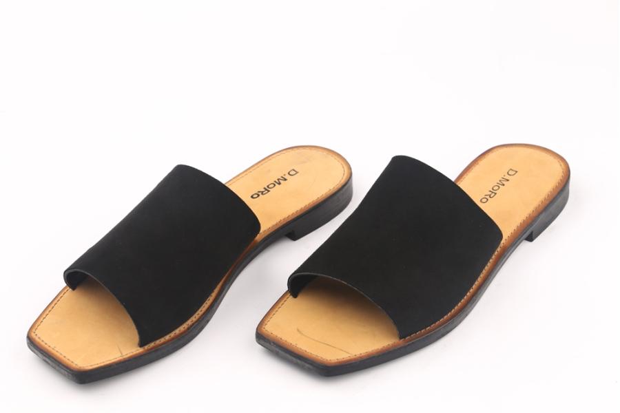 d.moro shoes Women Nubuck leather Slippers for summer: MORO-9 Black Nubuck leather (Wholesale)