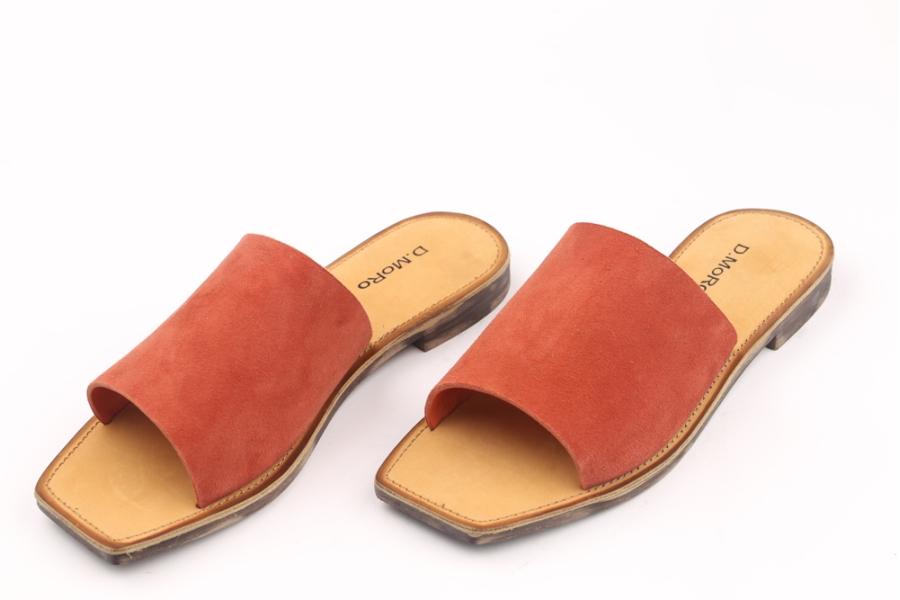 d.moro shoes Women Nubuck leather Slippers for summer: MORO-9 Red Nubuck leather (Wholesale)