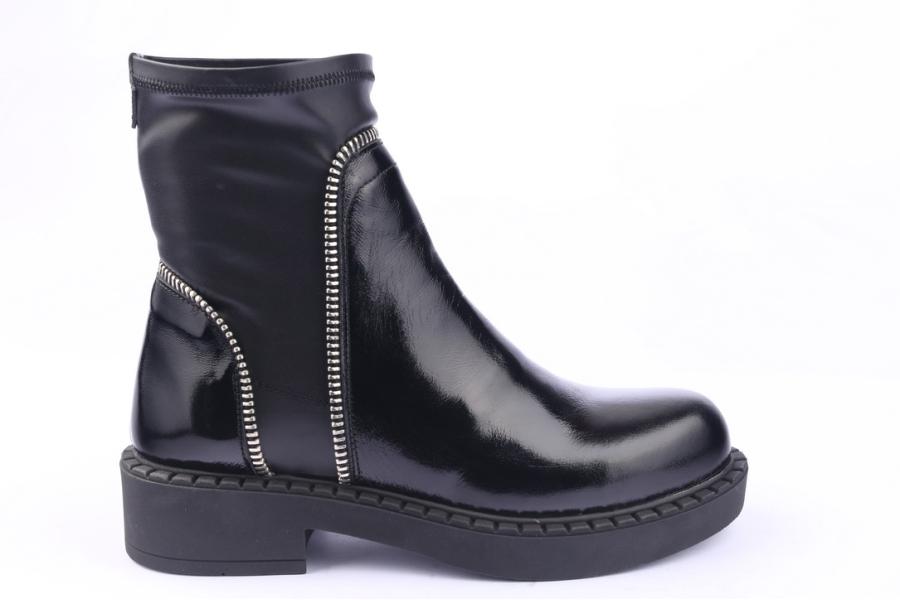 d.moro shoes Women patent leather Ankle Boots for Winter: 519F Black (Wholesale)