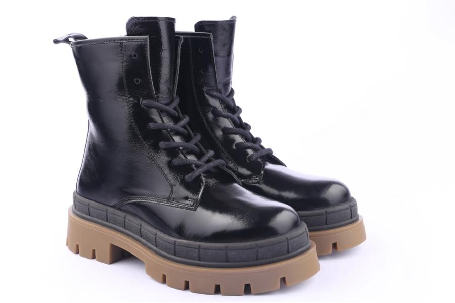 D.moro Shoes Women Patent Leather Ankle Boots For Winter: 559A Black (Wholesale)