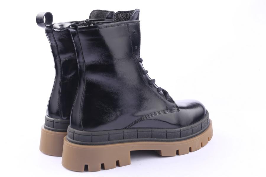 D.moro Shoes Women Patent Leather Ankle Boots For Winter: 559A Black (Wholesale)