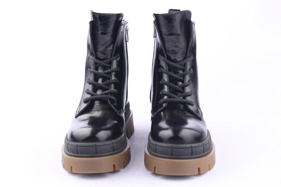 D.moro Shoes Women Patent Leather Ankle Boots For Winter: 559A Black (Wholesale)