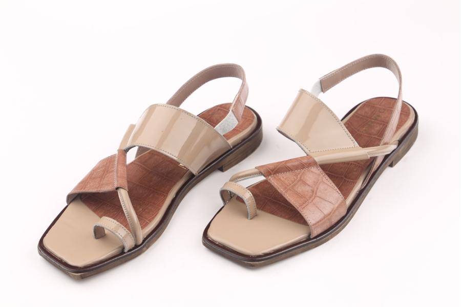 d.moro shoes Women Patent leather Sandals for summer: COSS-6 Mix Color brown Patent leather (Wholesale)