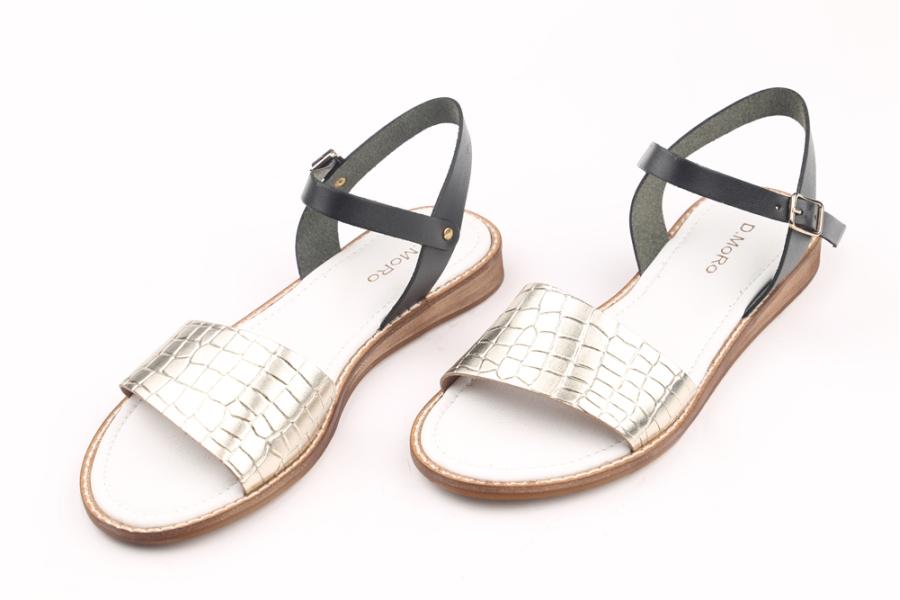 d.moro shoes Women Patent leather Sandals for summer: KÖSELE-3 Gold Black Patent leather (Wholesale)