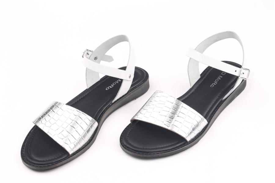 d.moro shoes Women Patent leather Sandals for summer: KÖSELE-3 Silver White Patent leather (Wholesale)