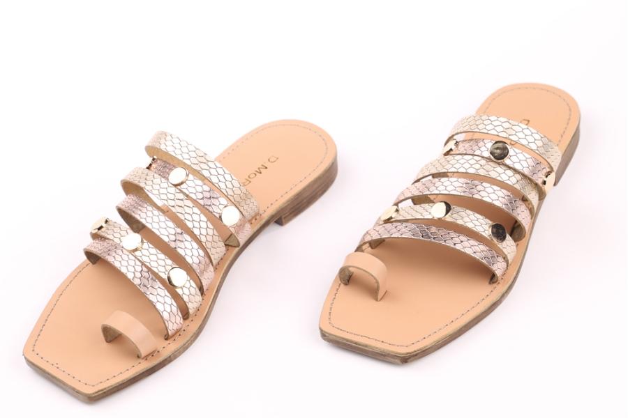 d.moro shoes Women Patent leather Slippers for summer: 707-56 Gold Beige Patent leather (Wholesale)