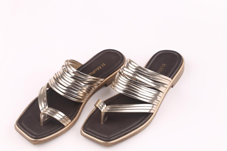 d.moro shoes Women Patent leather Slippers for summer: MORO-12 Gold Patent leather (Wholesale)