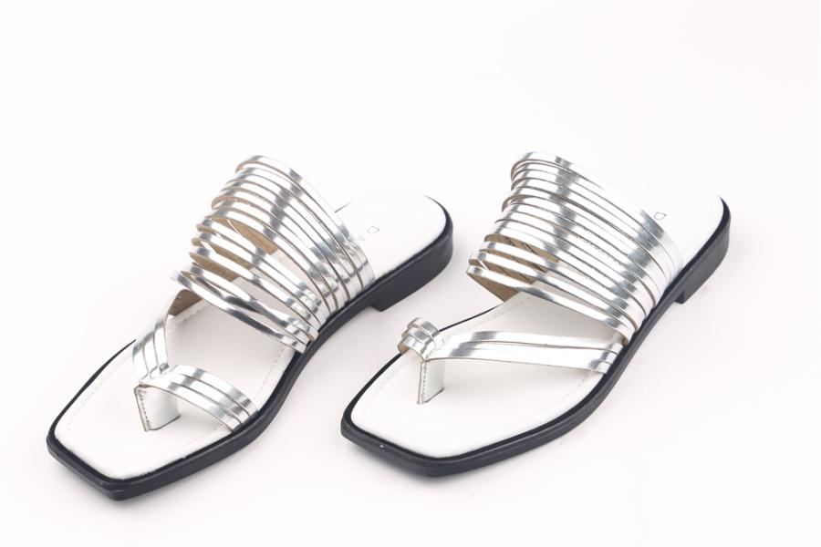 d.moro shoes Women Patent leather Slippers for summer: MORO-12 Silver White Patent leather (Wholesale)