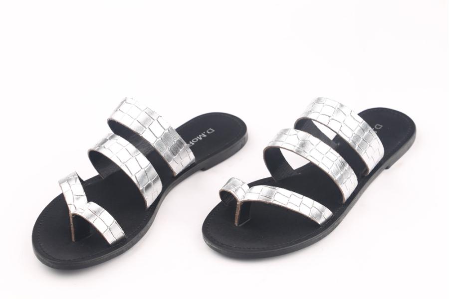 d.moro shoes Women Patent leather Slippers for summer: MORO-19 Silver Patent leather (Wholesale)