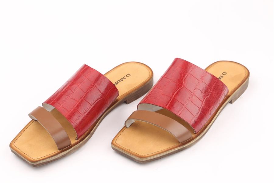 d.moro shoes Women Patent leather Slippers for summer: MORO-21 Red Brown Patent leather (Wholesale)